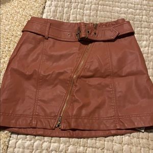 Free People leather skirt
